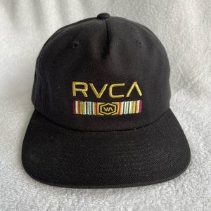 RVCA Black & Gold Snap Back Hat